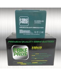 Battery 12v20Ah  6DZM20 S350/800W/RZR/Zetta/Italia Premium. PART#1028